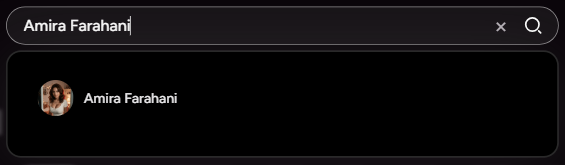 Find a character by name — actual OhChat public interface.